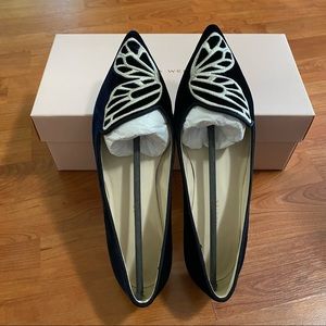 Sophia Webster butterfly velvet flats
